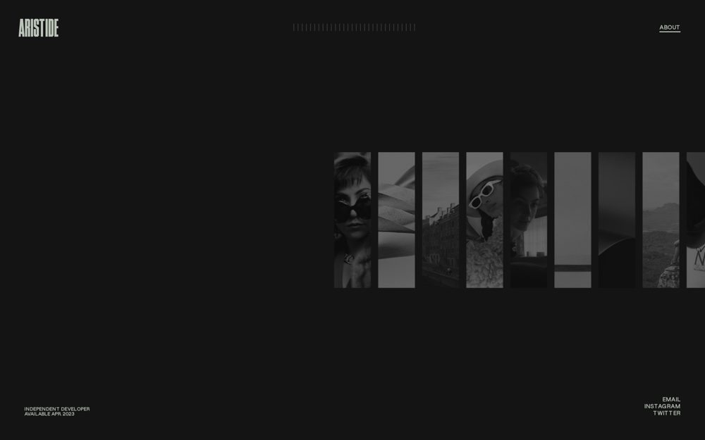 Screenshot of Aristide Benoist Portfolio