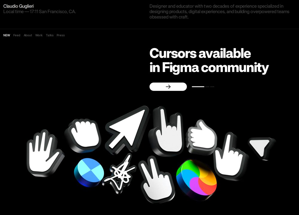 Screenshot of Claudio Guglieri Portfolio