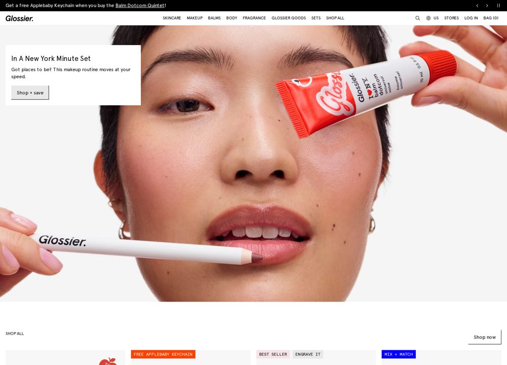 Screenshot of Glossier - Beauty E-commerce