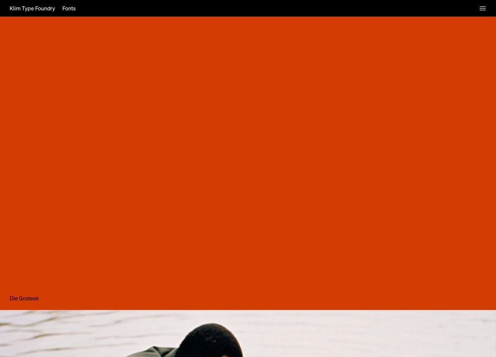 Screenshot of Klim Type Foundry