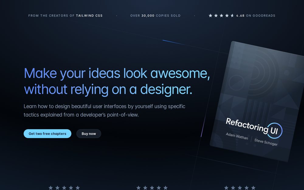 Screenshot of Refactoring UI - Design Book Site