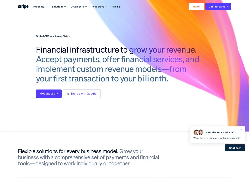 Screenshot of Stripe - Financial Infrastructure