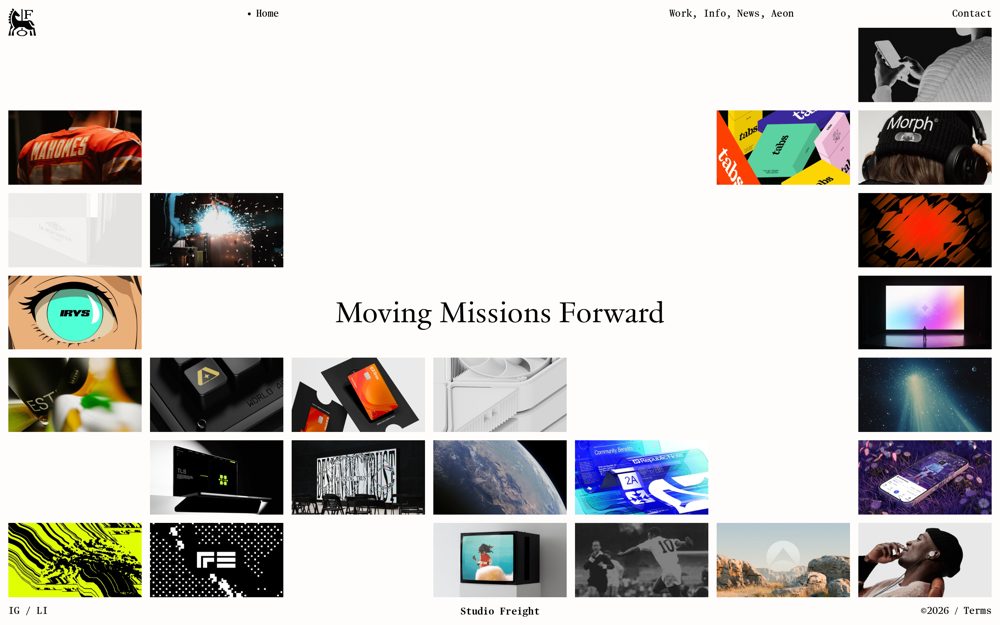 Screenshot of Studio Freight - Creative Agency Portfolio