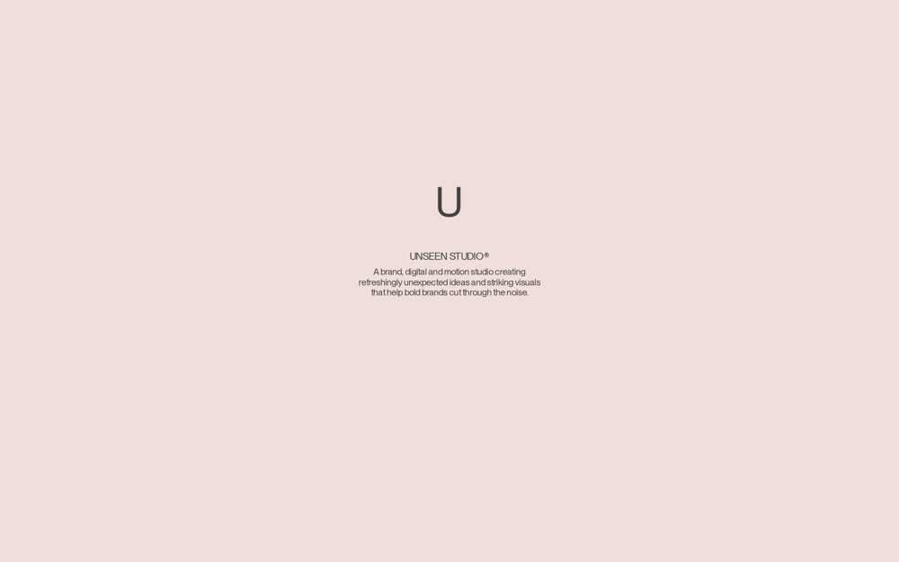 Screenshot of Unseen Studio - Minimalist Brand & Motion Studio